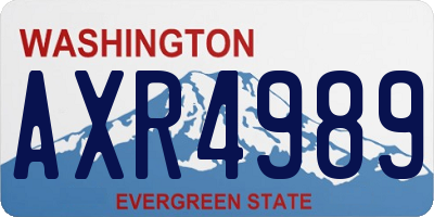 WA license plate AXR4989