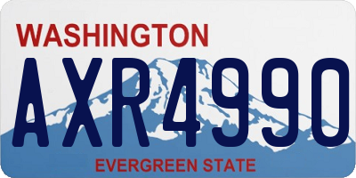 WA license plate AXR4990