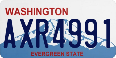WA license plate AXR4991