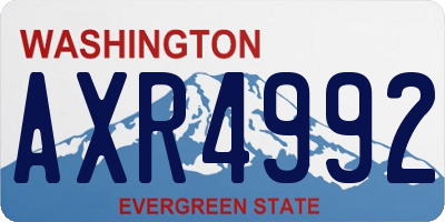 WA license plate AXR4992