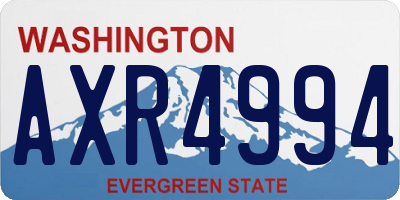 WA license plate AXR4994
