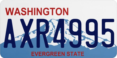 WA license plate AXR4995