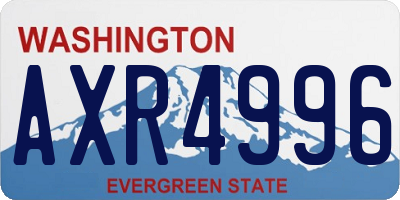 WA license plate AXR4996
