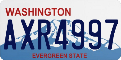 WA license plate AXR4997