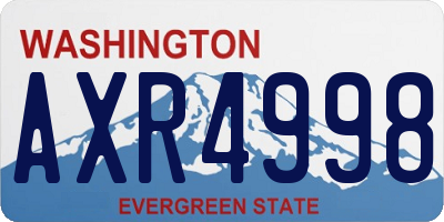 WA license plate AXR4998