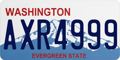 WA license plate AXR4999