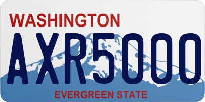 WA license plate AXR5000