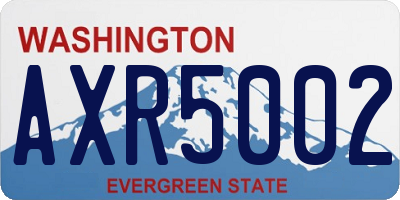 WA license plate AXR5002