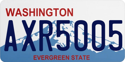 WA license plate AXR5005