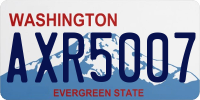 WA license plate AXR5007
