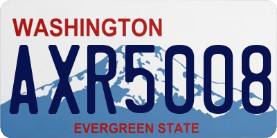 WA license plate AXR5008