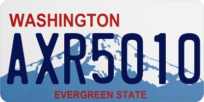 WA license plate AXR5010