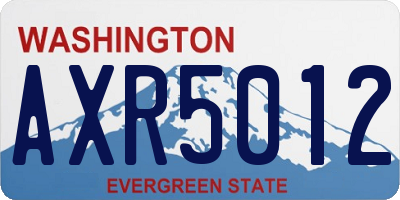 WA license plate AXR5012