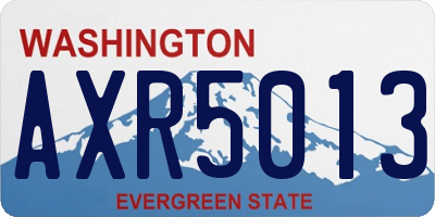 WA license plate AXR5013