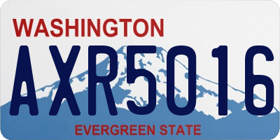 WA license plate AXR5016