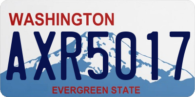 WA license plate AXR5017