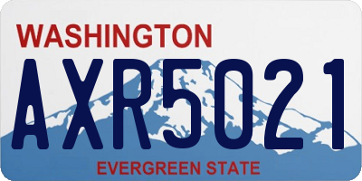 WA license plate AXR5021
