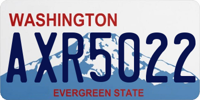 WA license plate AXR5022