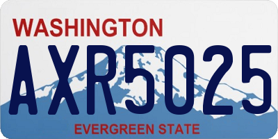 WA license plate AXR5025