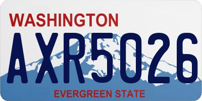 WA license plate AXR5026