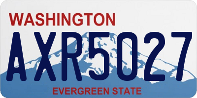 WA license plate AXR5027