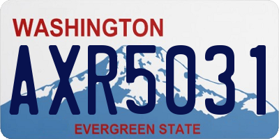 WA license plate AXR5031