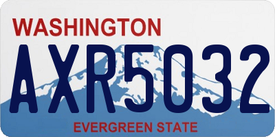 WA license plate AXR5032