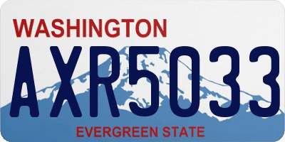 WA license plate AXR5033