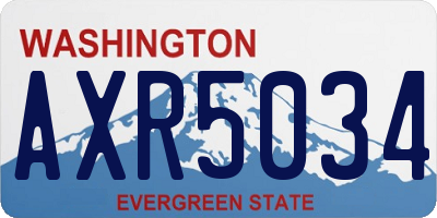 WA license plate AXR5034