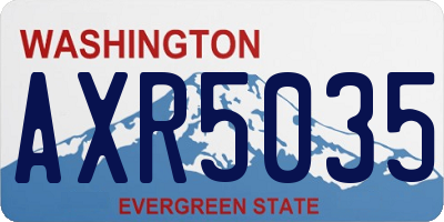 WA license plate AXR5035