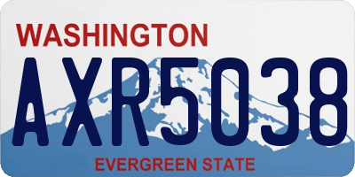 WA license plate AXR5038