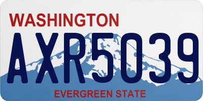 WA license plate AXR5039