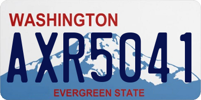 WA license plate AXR5041