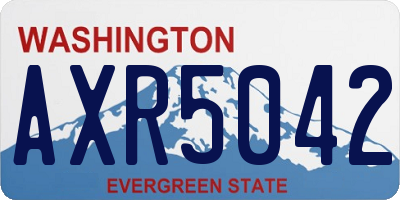 WA license plate AXR5042