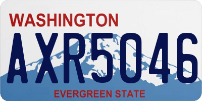WA license plate AXR5046