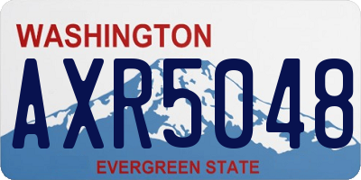 WA license plate AXR5048
