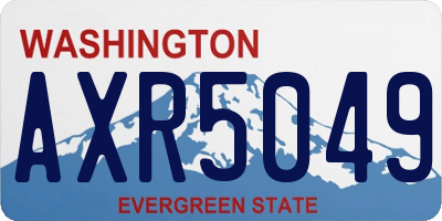 WA license plate AXR5049