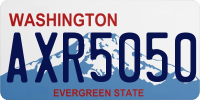 WA license plate AXR5050