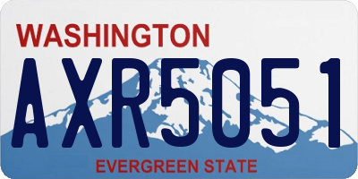 WA license plate AXR5051