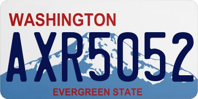 WA license plate AXR5052