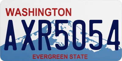 WA license plate AXR5054