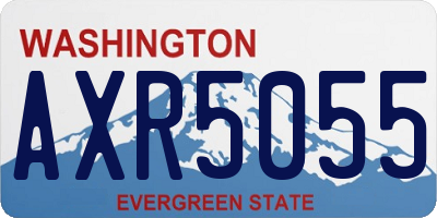 WA license plate AXR5055