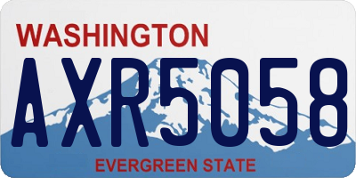 WA license plate AXR5058