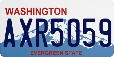 WA license plate AXR5059