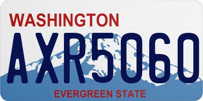 WA license plate AXR5060