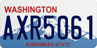 WA license plate AXR5061