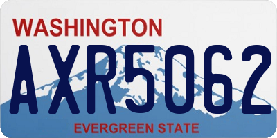 WA license plate AXR5062