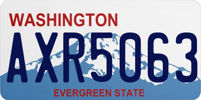 WA license plate AXR5063