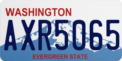 WA license plate AXR5065