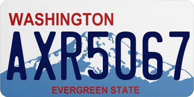 WA license plate AXR5067